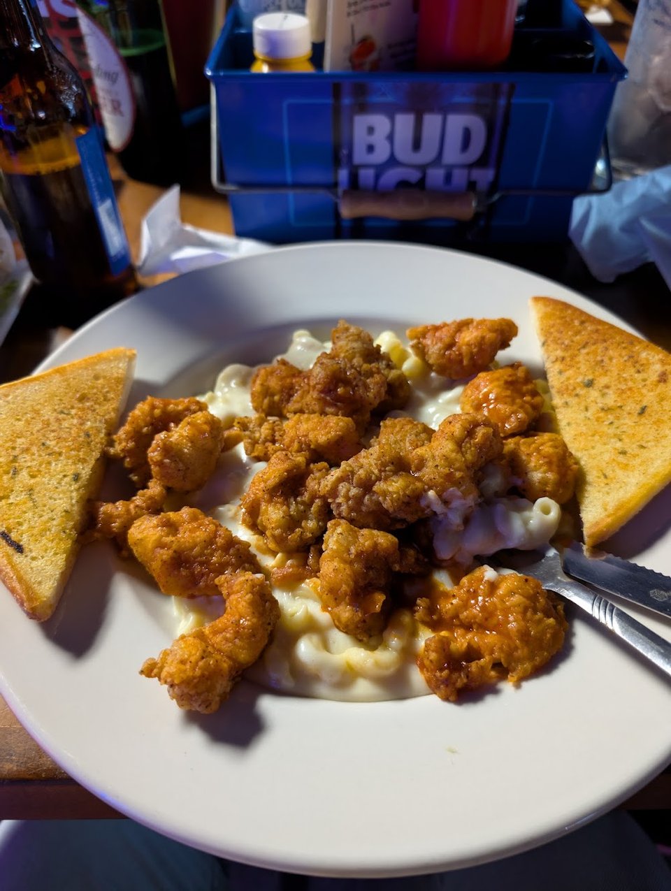 Hot Boneless Wings Alfredo Pasta