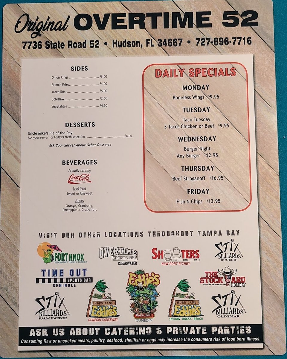 Breakfast plates and salads on a casual menu.